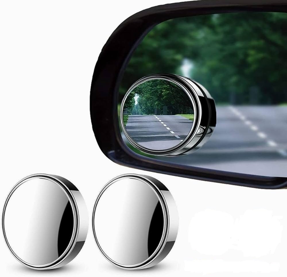 Car Round Mirror Original Glass Rear view Blind spot Mirror Wide-angle lens - 2 pcs - Image 2