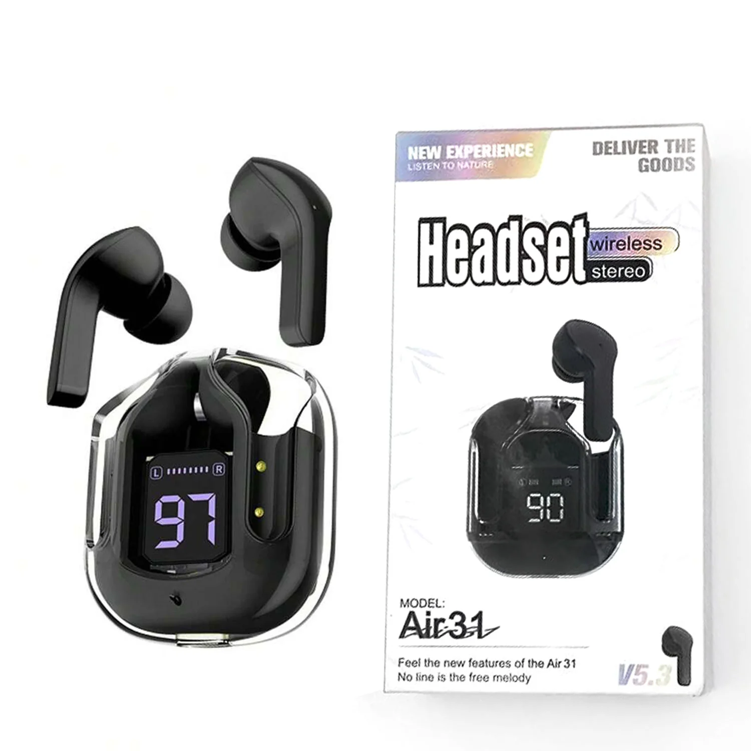 Air 31 TWS Wireless Transparent Earbuds - Image 4
