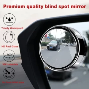 Car Round Mirror Original Glass Rear view Blind spot Mirror Wide-angle lens - 2 pcs